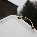 GUY DEGRENNE Serving Tray – Stainless Steel & Brass Handles – France