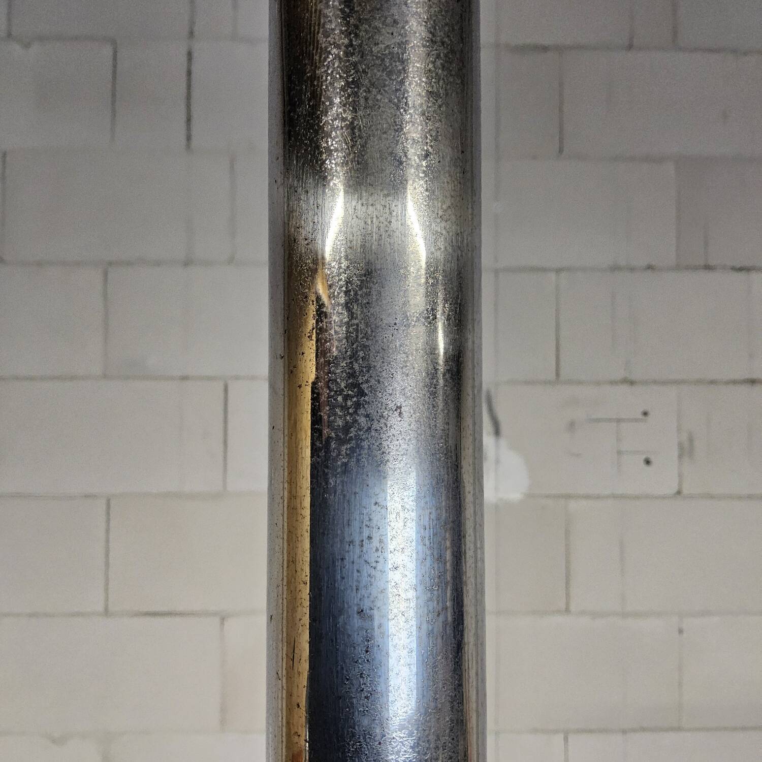 Vintage Space Age Chrome and Murano Glass Italian Pendant Lamp