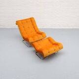 Fauteuil et repose-pieds Dux Formula années 1970