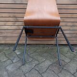 Set of 10 stackable industrial chairs