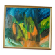 Huile sur panneau suédois original vintage – « Abstrait »