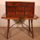 Renaissance Bargueno in Walnut and Fruitwood Marquetry - 16th Century