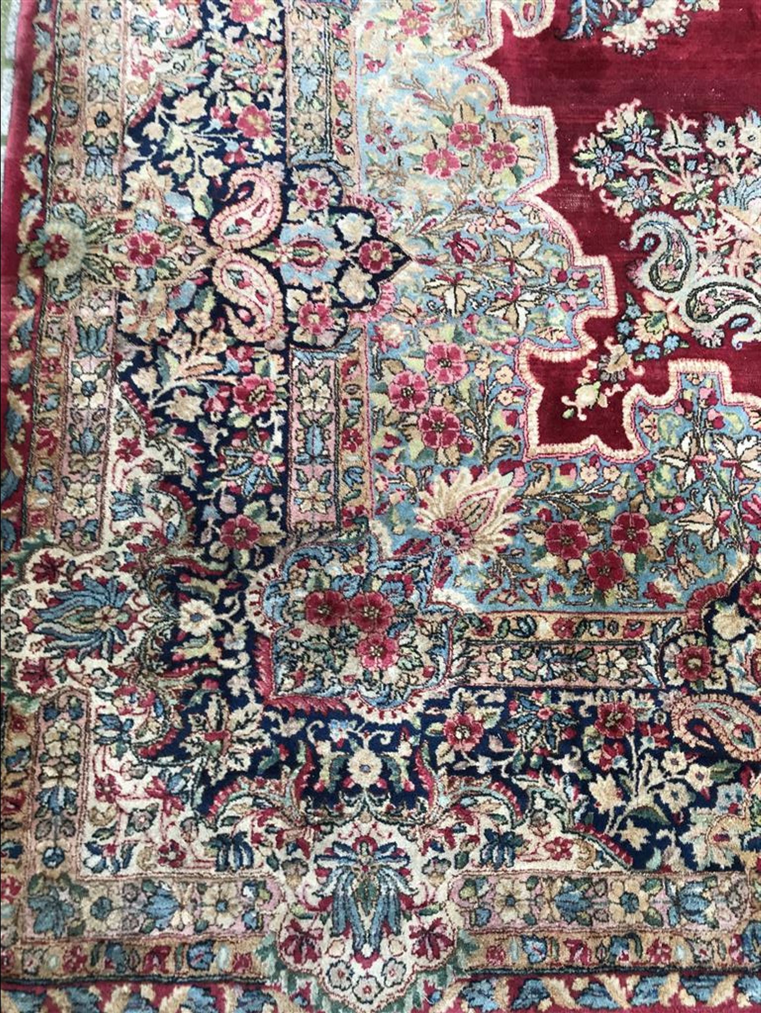 Persian Kerman rug handmade 273 x 353 cm