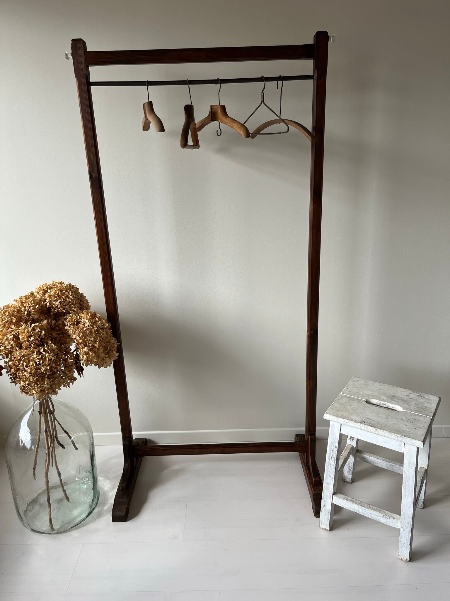 Clothes rack - antique wooden rack