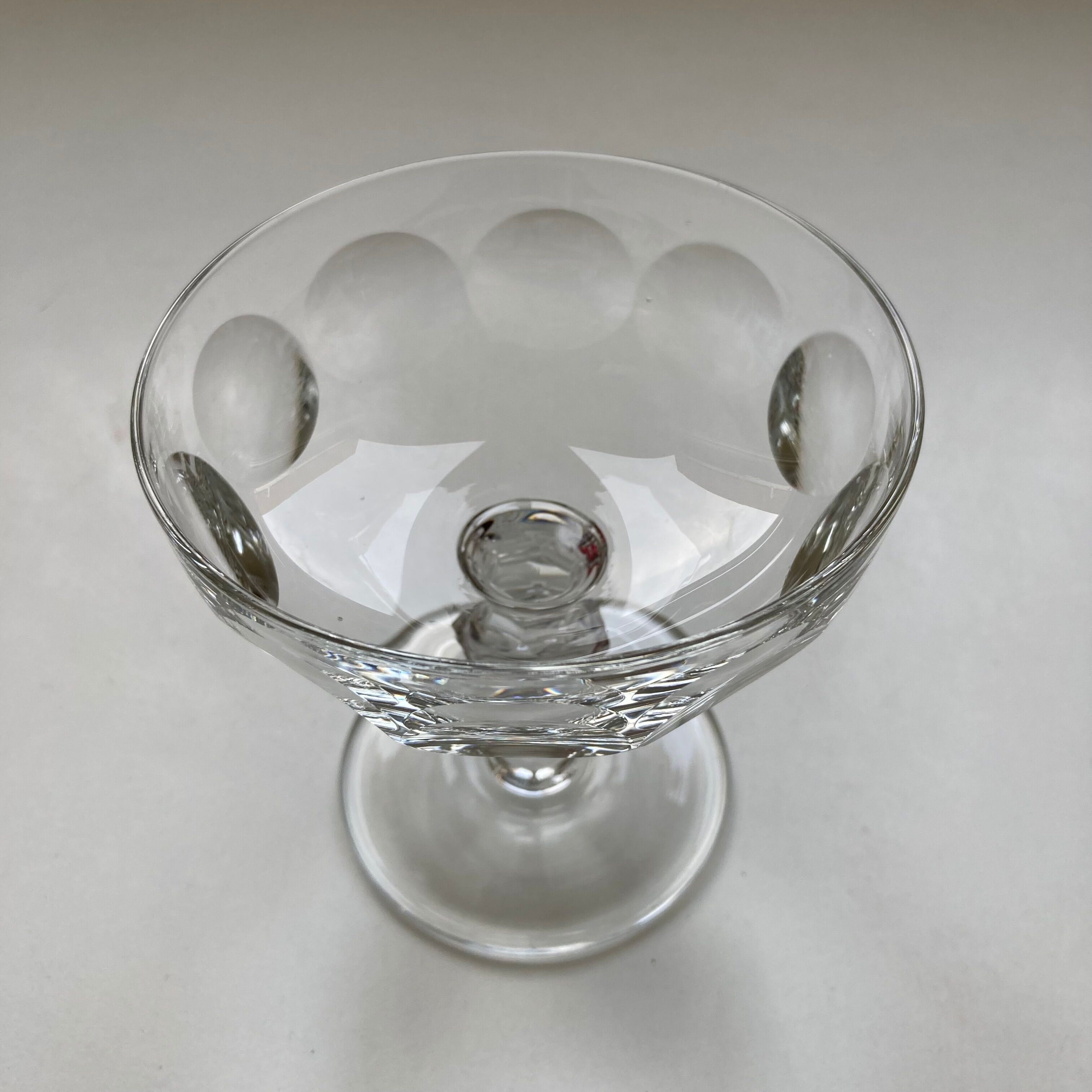 4 cut crystal champagne glasses