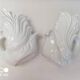 Swan pot holder pair porcelain ceramic vase decoration