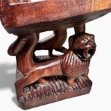 Pair of carved African armchairs