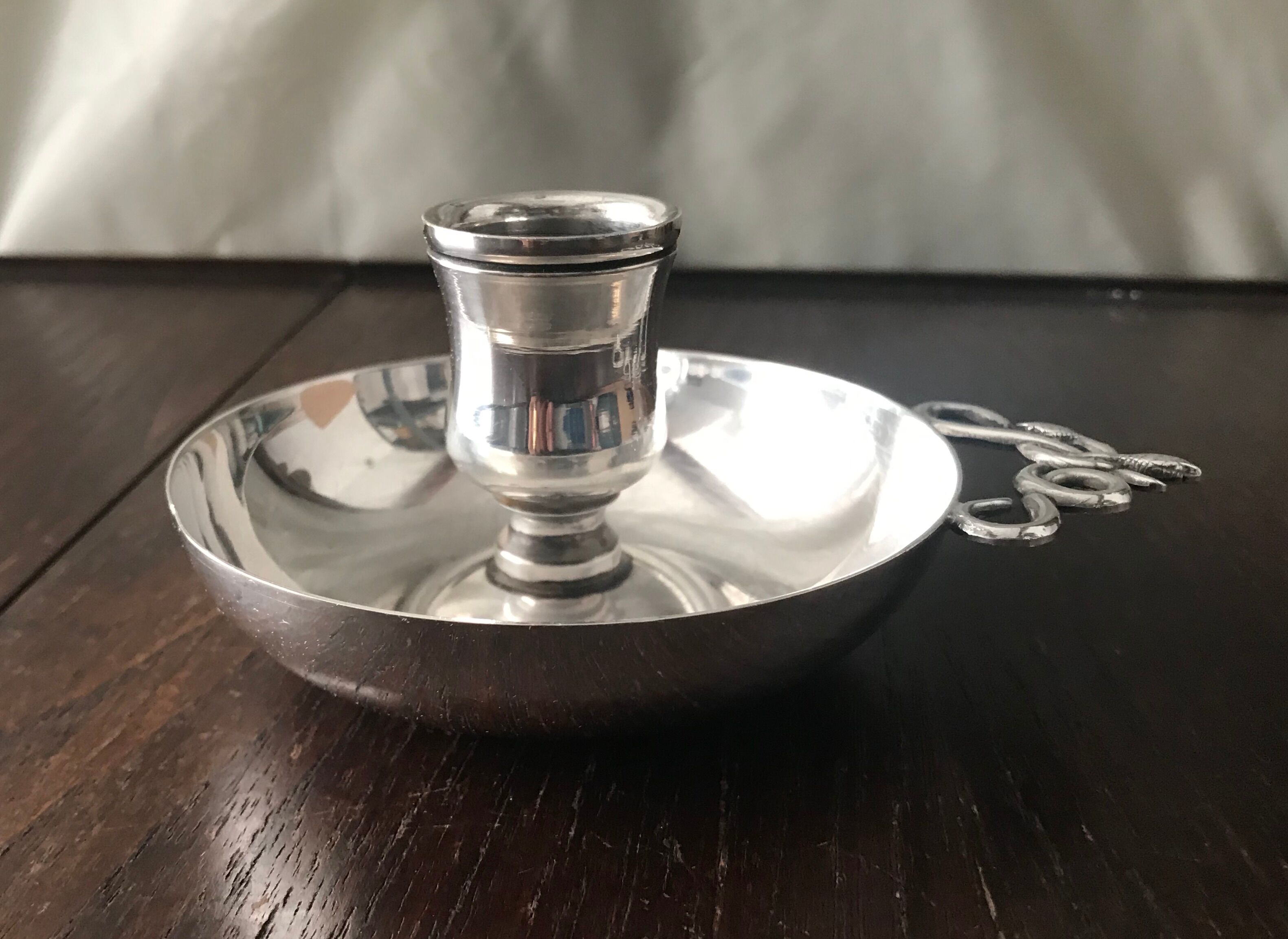 Candle holder Cellar rat Silver metal