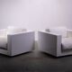 Saratoga armchairs by Lella and Massimo Vignelli for Poltronova