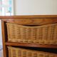Storage furniture - wooden chest of drawers - 8 wicker drawers - bohemian countryside