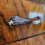 Art Decò chest of drawers from the 1940s in mahogany and briar