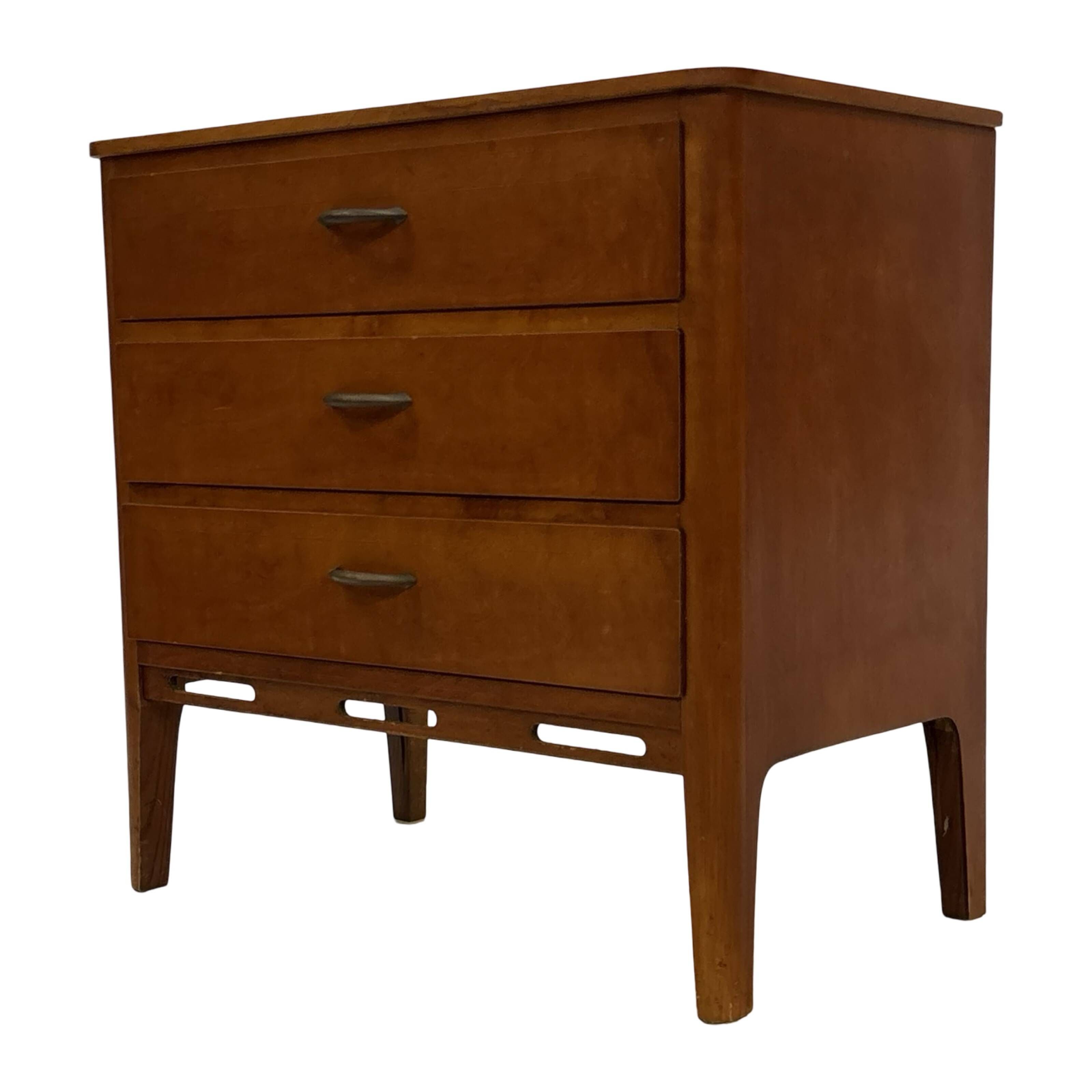 Petite commode vintage des années 1960 en chêne.