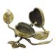 French Art Nouveau Jewelry Box Ashtray Bronze Pear 1920s