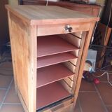 Filing cabinet with curtain
