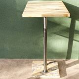 Art Deco console in onyx and steel