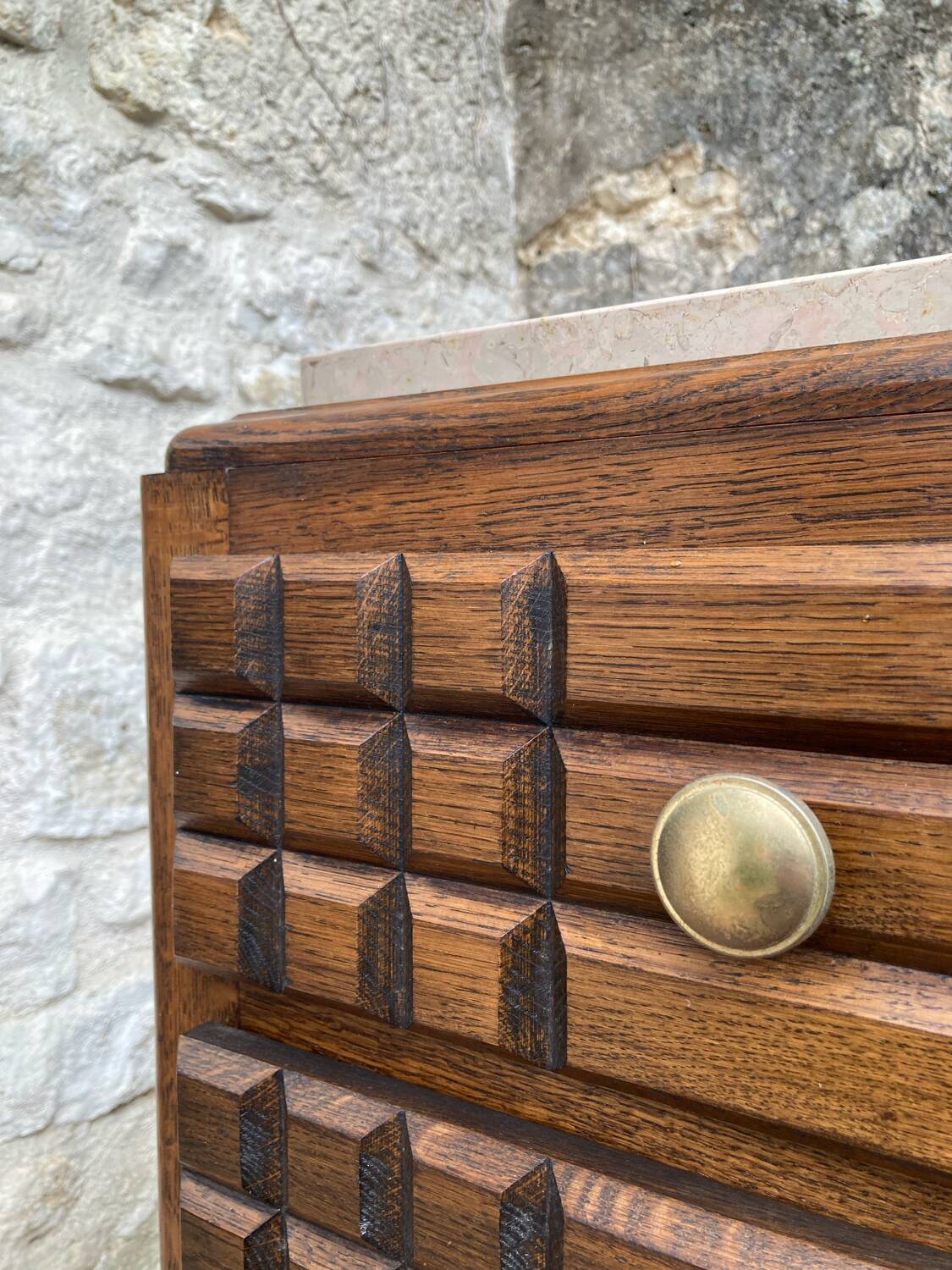 Vintage chest of drawers with splayed legs