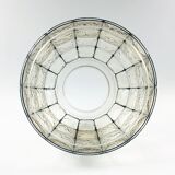 Plafonnier en verre structuré en fer du milieu du siècle du Limbourg, Allemagne, années 1960
