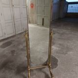 Psyche mirror in vintage gilded bronze