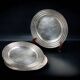 4 Assiettes Art Déco métal argenté – Christofle, Ondulations par Luc Lanel