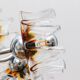 Chandelier Carlo Nason for Mazzega - Murano flower lampshade - Hollywood Regency - 1970s
