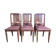 6 Art Deco period chairs in mahogany and leather