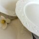 SIX Limoges Dinner Plates.  White Limoges Porcelain Plates.