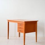 Scandinavian teak desk with three drawers, 1950s/60s