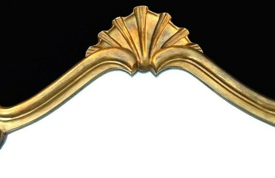 Louis VI style gilded wooden shell mirror
