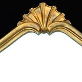 Louis VI style gilded wooden shell mirror