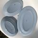 Oval dish and two matching ramekins, 50s sky blue
