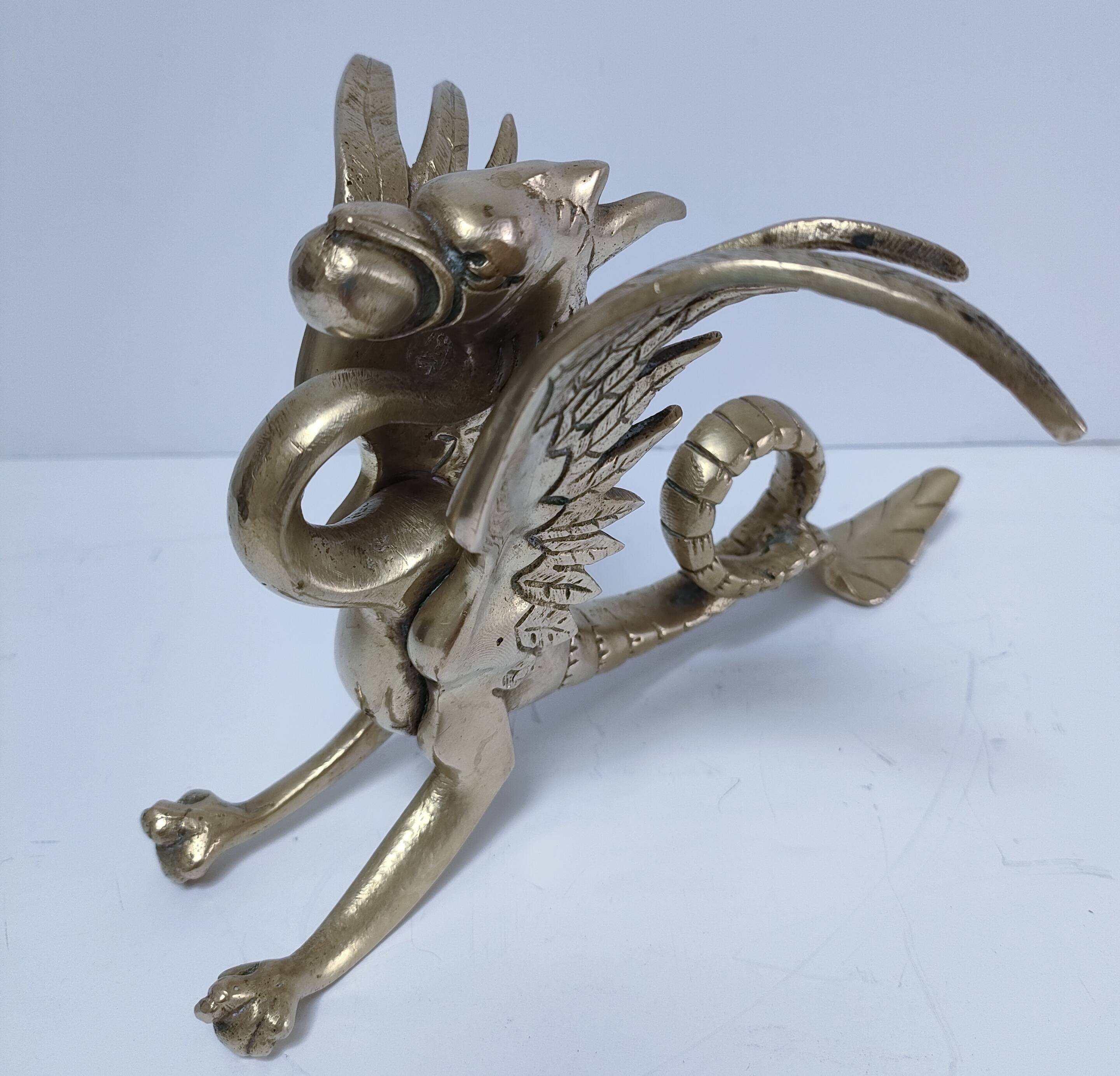 gold-plated chimera sculpture