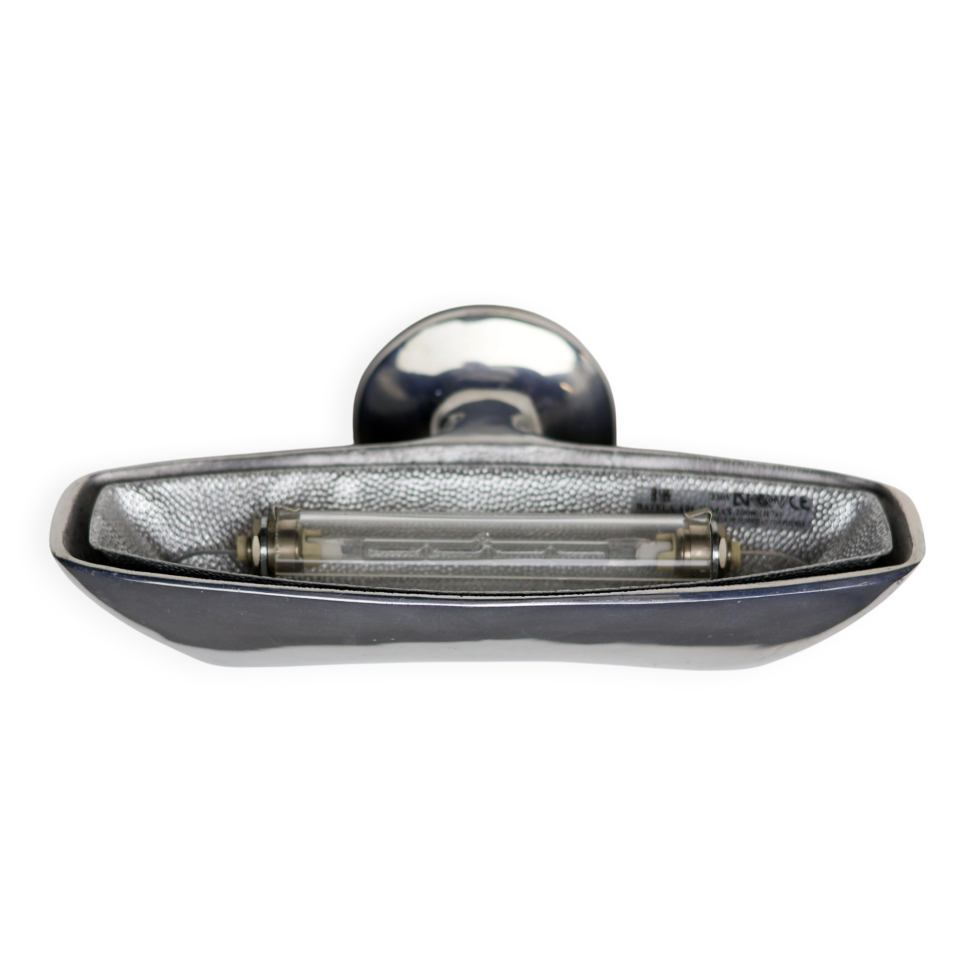 Polished aluminium wall light, Spain, 1990s
