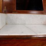 Mahogany and marble toilet chest of drawers - louis philippe period 19th century