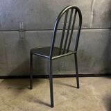 Set of 4 grey metal chairs no. 222 by Robert Mallet-Stevens, edition 80