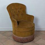 Velvet frog armchair