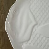 10 Assiettes plates vintage forme poisson