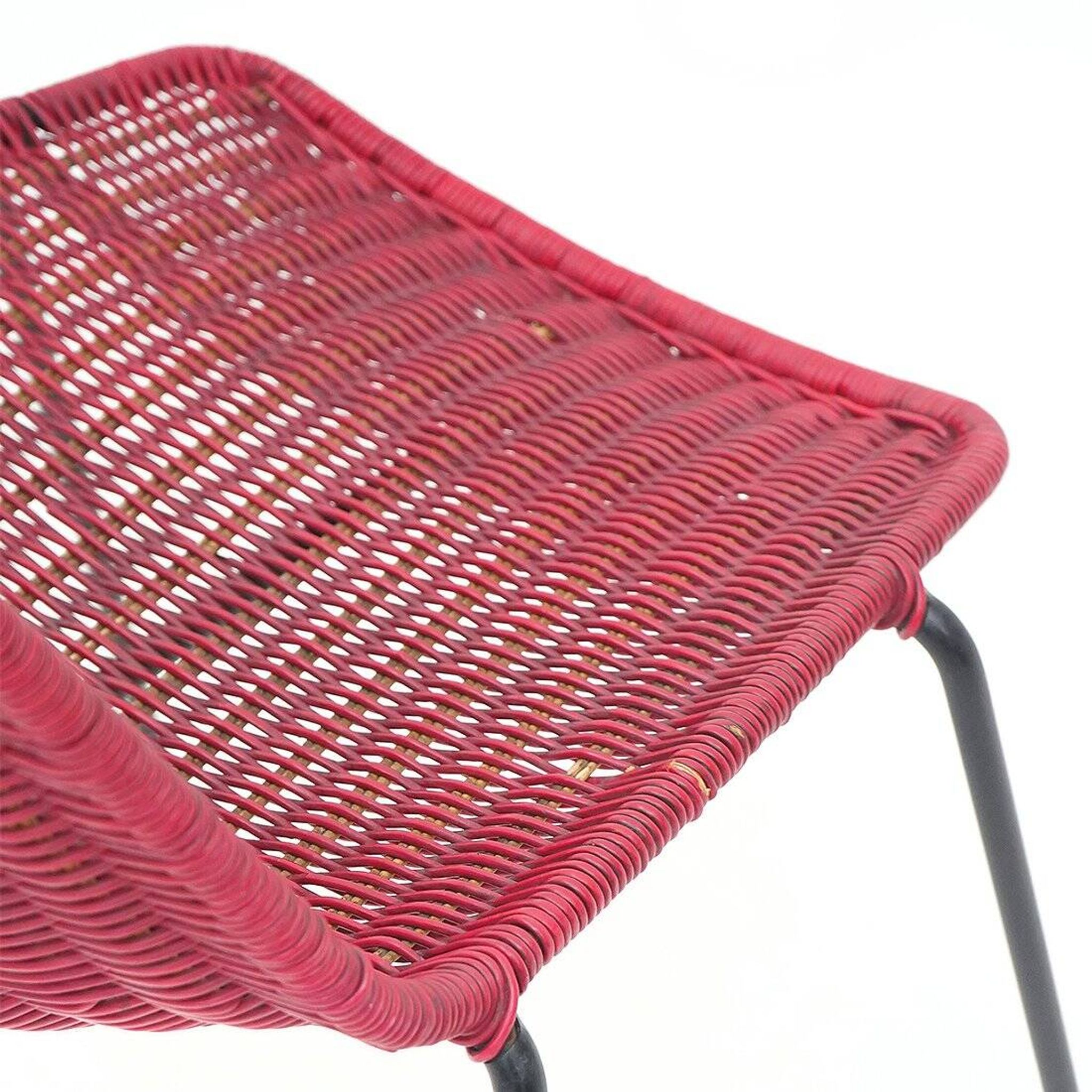Vintage basket chairs by Gian Franco Legler, 1950s, set of 4.
