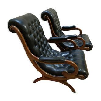 Pair of victoria chesterfield armchairs from the 30s/40s