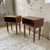 Pair of Scandinavian teak bedside tables