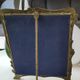 Brass table mirror, art nouveau, lady figurine/foliage, wheat ears