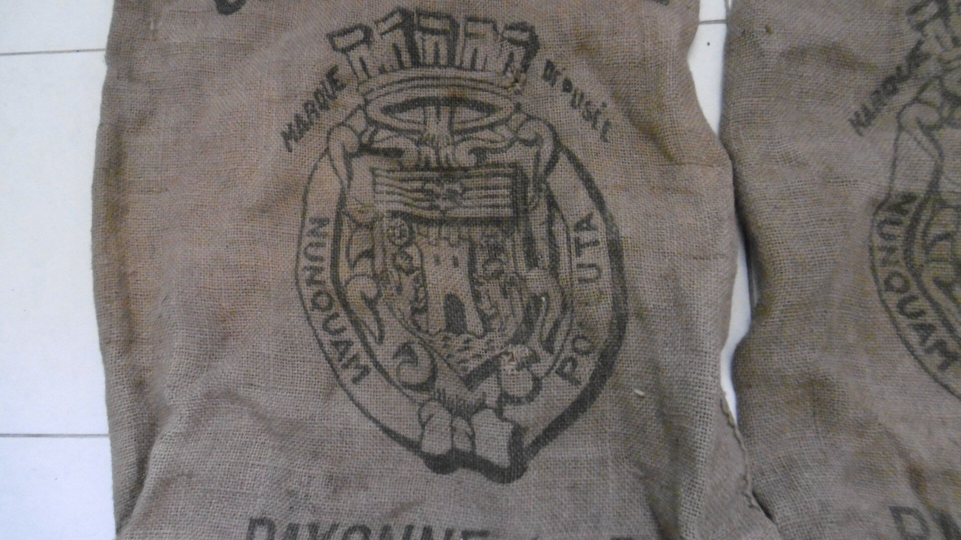 Jute bags printed old