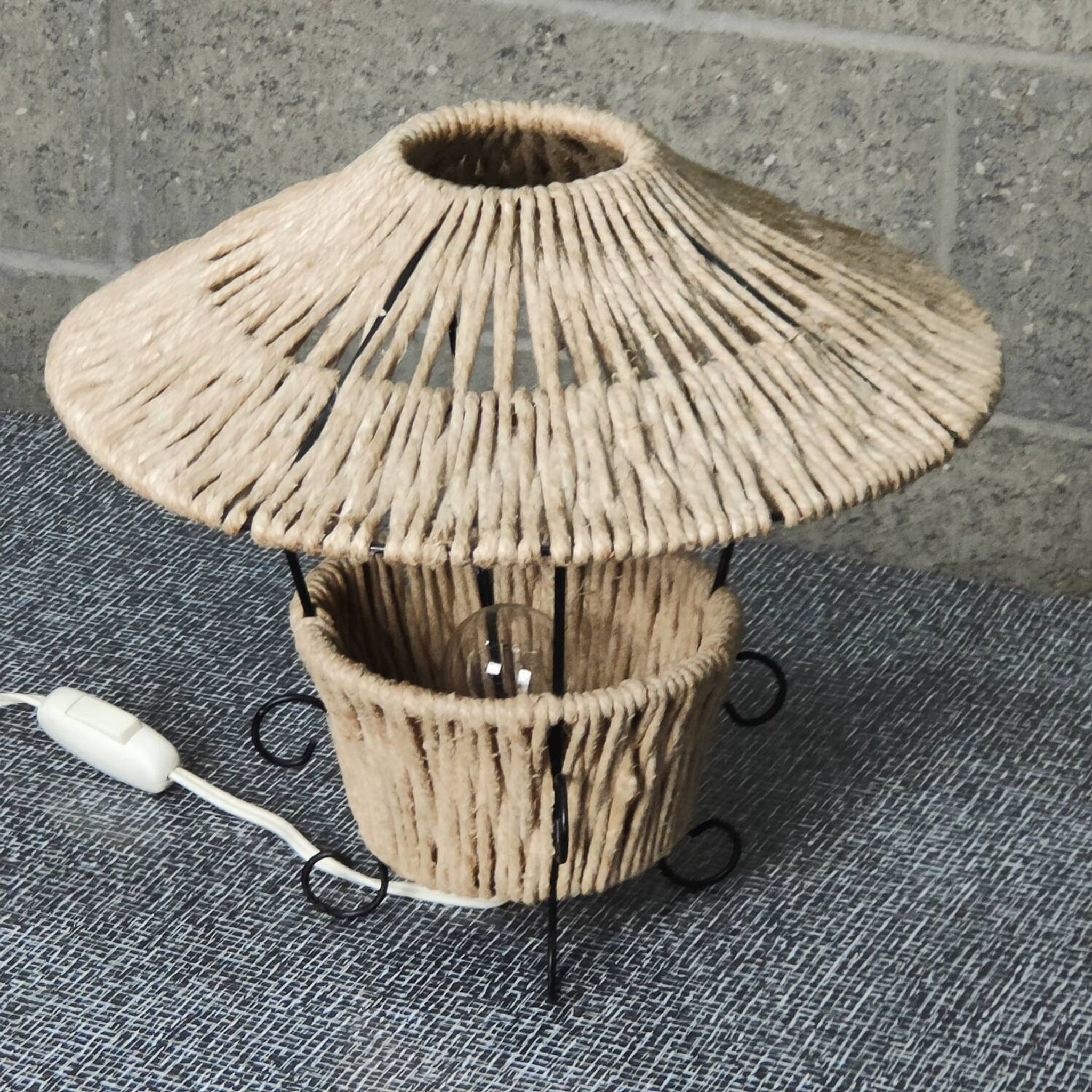Metal and rope lamp 1960