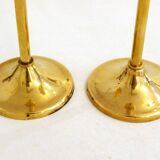 Pair of brass candlesticks