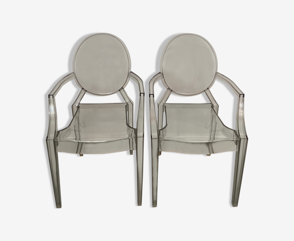 Paire de fauteuils Louis Ghost de Philippe Starck édition Kartell