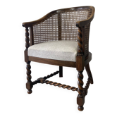Antique chair with caning