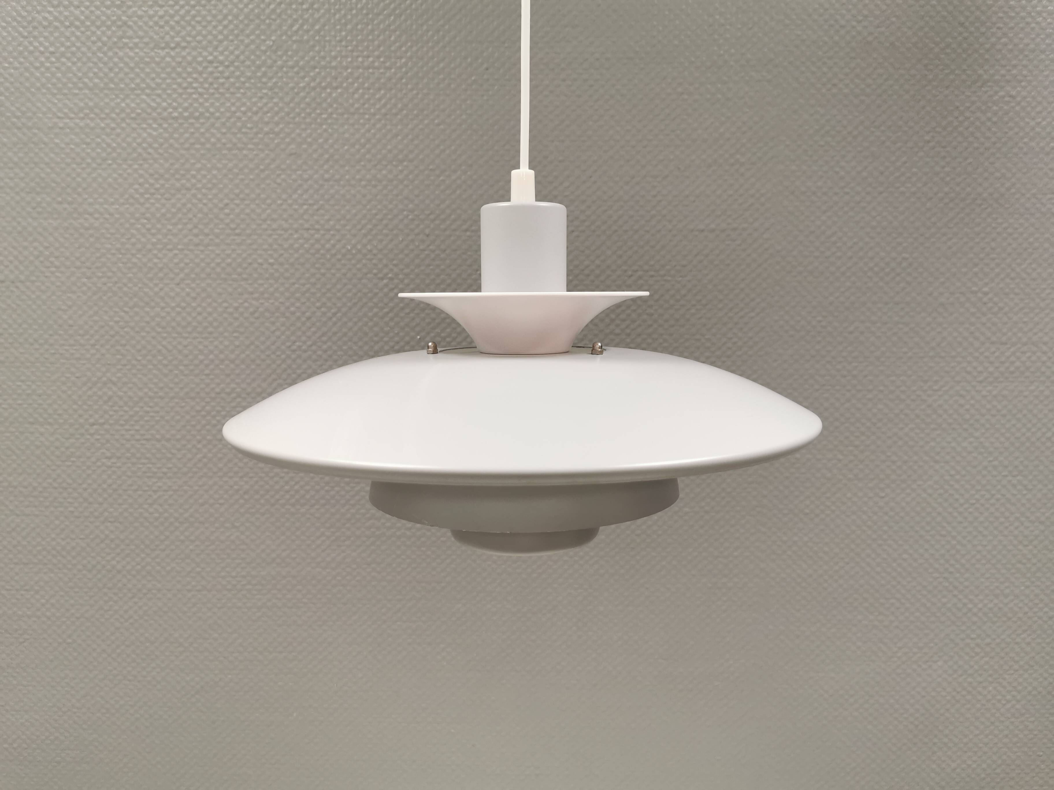 Classic Danish hanging lamp with multiple layers of shades by Lyskaer 1980s