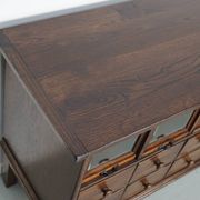 Antique German Oak Haberdashery Shop Cabinet, 1920/30s