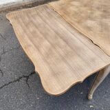 Louis XV extendable dining table renovated in raw wood 220cm