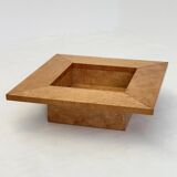 Square coffee table / bar table from Smania with burl wood