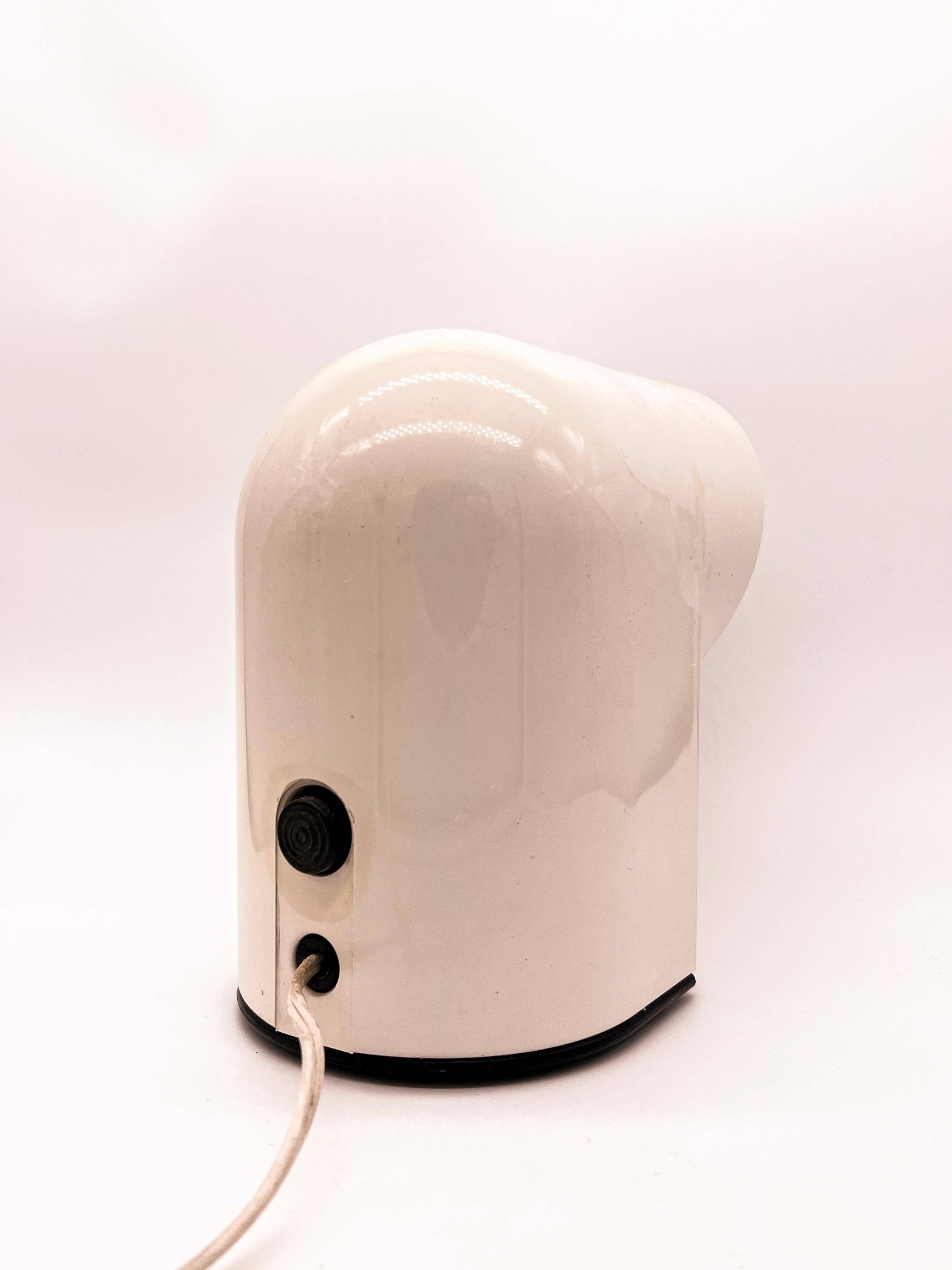 Vintage Italian Space Age "Oliver" White Table Lamp by Paolo Piva for Lumenform